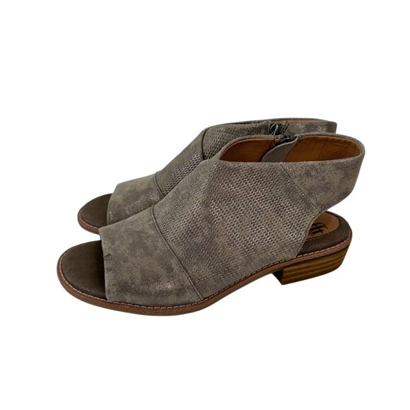 Söfft Women Peep Toe Leather Sandals Size 6.5M Metallic Tan Comfort Casual Shoes - Picture 9 of 13